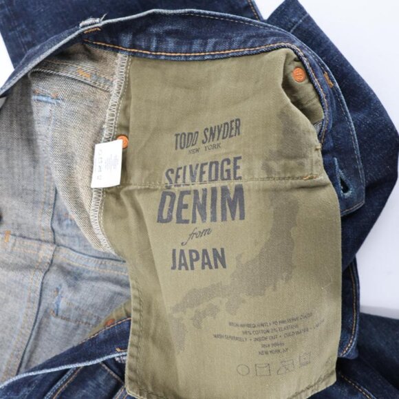 Todd snyder Jeans Men's 34 L34 Japanese Selvedge Denim Button Fly Cotton Blend - Picture 13 of 15